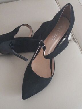 Daily Shoes San Francisco Black Pointed-Toe Mary Jane Stiletto Heels Size 8.5